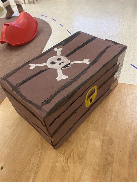 treasure chest from cardboard box